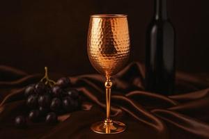 HASAN CRAFT Verre à boire en cuivre pur martelé fait main de luxe pour fêtes, mariages et usage domestique - Léger - Product Image 2