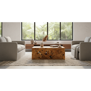 Meubles de salon, table en teck rustique, table basse artisanale durable, luxe haut de gamme ARTERRA - Product Image 4