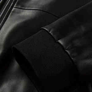 Veste en cuir pour homme 2026, grande taille, sur mesure, style décontracté, fermeture éclair, hiver, en cuir de vache, col montant, respirante - Product Image 6