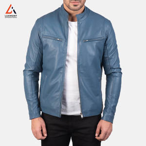 Chaqueta de cuero elegante para hombre con cierre de cremallera y diseño ajustado para uso casual, chaqueta de invierno para hombre - Product Image 2