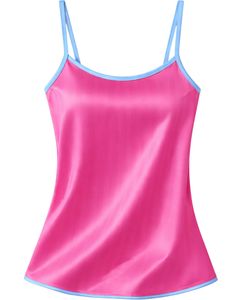 Custom Pink Blue Satin Women Pajama Set Silk Sleepwear <b>Spaghetti</b> <b>Strap</b> Cami And Shorts Soft Luxury Nightwear Summer Lounge Set - Product Image 2