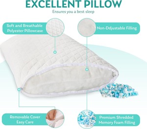 Wholesale High Quality <b>Bed</b> <b>Pillows</b> Flame Retardant Hypoallergenic Solid Neck <b>Bed</b> <b>Pillows</b> 100% Cotton - Product Image 3
