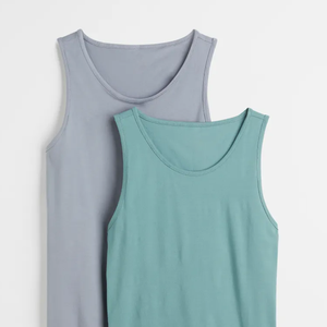 Wholesale Sports Sleeveless Cotton Vests Men Lining Printed Fitness Gym Tank Top 2021 - Product Image 1