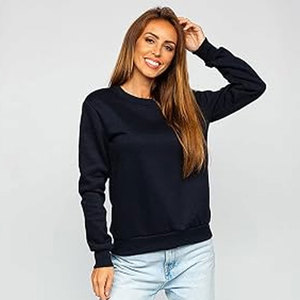 Sweat-shirt léger à col rond pour femme, rose pastel doux, coupe classique, en polaire confortable, idéal pour la gym, la course et les activités sportives - Product Image 2