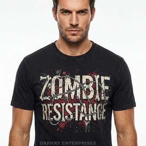 Custom Graphic T Shirt Men Heavyweight Cotton Tee Shirt Printing Vintage Horror Zombie T-shirt Manufacturer Oversized <b>Tshirts</b> - Product Image 4