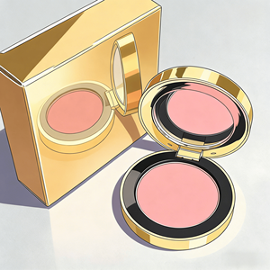 The factory sells popular, high-quality, finely textured, richly colored and portable <b>blush</b> cosmetics. - Product Image 3