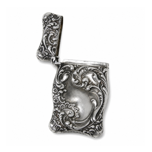 Vintage Silver Metal Match Safe Holder Ornate Decorative <b>Matchbox</b> Case Luxury Home Decor Accessory for Candles Fireplace Use - Product Image 1
