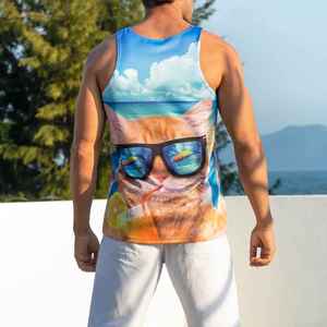 Débardeur Homme Tricoté Uni 100% Coton à Paillettes – Meilleur Design pour l'Été, Tenue de Sport, Prix Bas, Décontracté, Respirant, Séchage Rapide - Product Image 5