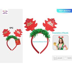 Natale Pet Cosplay trucco 12 pezzi oro rosso corno di cervo fiocchi di neve natale cappello Costume accessori arco fascia per la testa ornamenti - Product Image 2