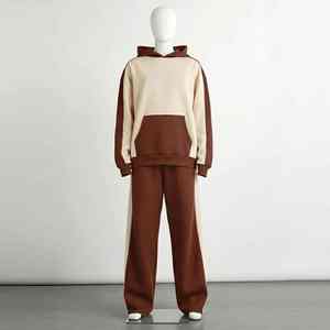 Survêtement personnalisé 340 GSM délavé à l'acide avec strass, coupe oversize, épais, impression sérigraphiée, sweat à capuche et pantalon large baggy - Product Image 1