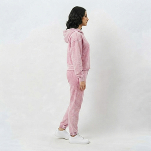 Survêtement oversize délavé pour femme – Ensemble complet coupe ample avec sweat à capuche et pantalon de jogging délavé pour femme - Product Image 3