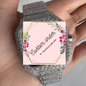 Reloj Clásico de Lujo para Hombre, Completamente Cubierto de Diamantes Moissanite, con Esfera de Fecha y Correa de Acero Inoxidable Resistente, Joyería Hip Hop para Fiestas - Product Image 1