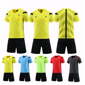 Training <b>Referee</b> Uniform Men Custom Logo Soccer <b>Referee</b> Shirt Shorts Set Supplier - Product Image 6
