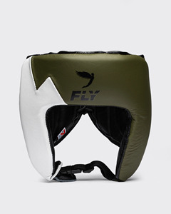 Dernier modèle de protège-tête vert et blanc en cuir véritable pour le sparring et la lutte, gants de boxe Muay Thai, équipement de protection - Product Image 1