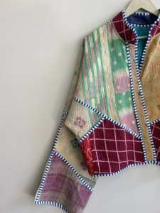 Bohemian Kantha Reversible <b>Jacket</b> For Women Quilted <b>Patchwork</b> Vintage Street Style Coat For Her - Product Image 3