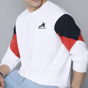 Sudadera Sencilla de Diseño Minimalista para Hombre, Color Sólido, Uso Diario, Manga Larga, Cuello Redondo - Product Image 3