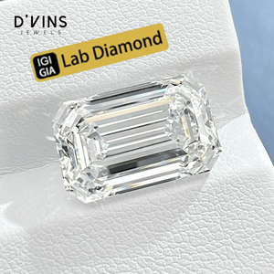 Diamantes Sueltos al por Mayor de D'vins Jewels, Corte Esmeralda de 10.07CT F VVS2 para la Fabricación de Joyas - Product Image 1