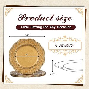 Assiette de présentation en verre de luxe ronde décorative pour la décoration de table d'hôtel, de banquet et de restaurant - Product Image 3