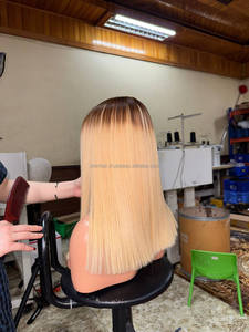 Precio al por mayor Peluca recta de hueso sedoso de alta calidad Super suave y brillante Rubio 613 Color Remy cabello vietnamita - Product Image 2