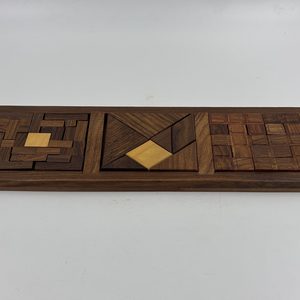 Ensemble de 3 puzzles en bois faits à la main |   Jeu de puzzle d'intelligence en bois de rose indien |   Cadeau jouet éducatif pour l'entraînement cérébral - Product Image 3