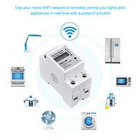 Compteur d'énergie WiFi intelligent Tuya sur rail DIN, contrôle vocal via l'application Smart Life pour la surveillance de la consommation électrique des appareils domestiques PST-ZMAi-90