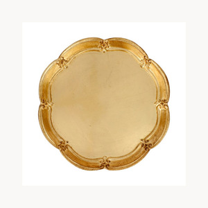 Nouvelle arrivée : Assiette de présentation en métal, design élégant et décoratif, personnalisable pour les dîners et les réceptions de mariage - Product Image 1
