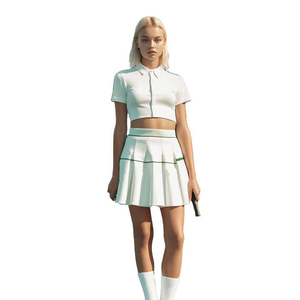 High Quality Custom <b>Athletic</b> Tennis Wear Unisex Golf Sports Skirt A-Line Pleated Pockets Breathable Spandex/Polyester - Product Image 6