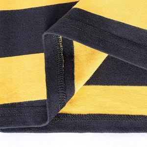 Mens Yellow <b>Black</b> Striped Breathable Plus Size Cotton Crew Neck T-<b>shirt</b> | Short Sleeve Casual Bold Stylish Everyday Comfort - Product Image 5