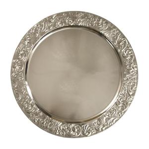 Assiette de présentation italienne en argent poli miroir, personnalisable pour événements et fêtes, vaisselle en métal pour présentation alimentaire et service - Product Image 3