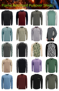 <b>Flame</b>-Retardant Breathable Men's Cotton Poplin Casual <b>Shirts</b> Workwear - Product Image 5