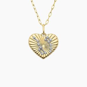 Gemini Zodiac <b>Medallion</b> Diamond Pendant Necklace - Product Image 1
