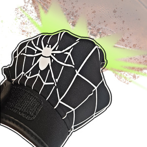 Gants de gardien de but de football en toile d'araignée noire avec sangle de poignet réglable, protection complète des doigts, équipement sportif unisexe - Product Image 4