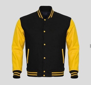Custom PU Leather Varsity Jacket Wholesale OEM Manufacturer Supplier Wool Body Letterman Style Private <b>Label</b> Bulk Production - Product Image 4