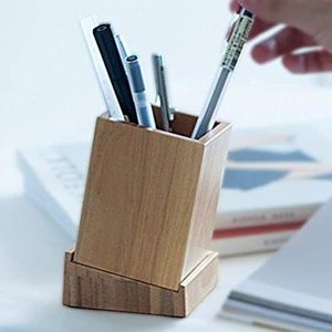 Wooden <b>Desk</b> Pen Holder with <b>Rustic</b> Charm Stylish Wooden Stationery Organizer for Office Durable Wooden Pen Holder for Daily Use - Product Image 2