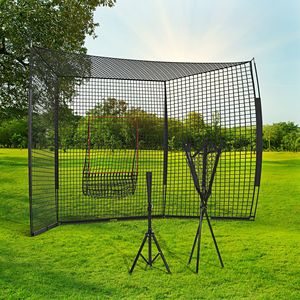Rete Portatile per Allenamento di Softball e Baseball con Tee per la Zona di Battuta e Borsa per il Trasporto per Lanciare e Colpire - Product Image 1