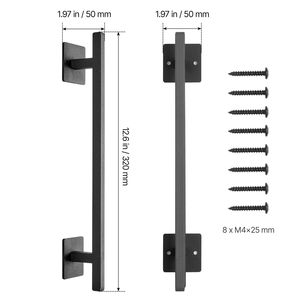 Manijas para Puertas de Granero, 2 Piezas, 12.6 Pulgadas, Manijas Rústicas para Portones de Cerca, Revestimiento Resistente a la Oxidación, Acero al Carbono de Alta Resistencia, Manijas para Portones Exteriores - Product Image 2