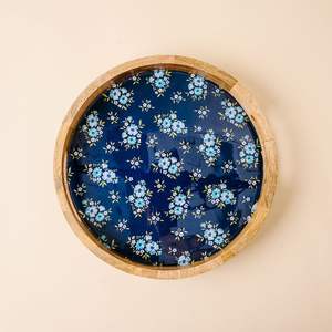 Plateau décoratif en bois de manguier avec impression émaillée, dernier design, plateau de service en bois, plateau à impression émaillée, à prix d'usine très bas. - Product Image 4