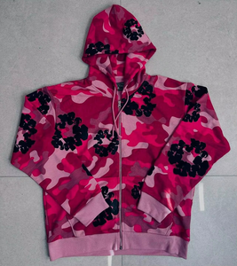 Sudadera con capucha unisex con cremallera, estilo oversize, lavado ácido, logotipo personalizado en relieve, estampado desgastado vintage, 400 g/m², de peso pesado para hombre - Product Image 3