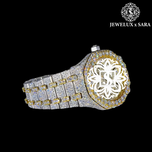 Reloj de Lujo de Primera Calidad con Diamantes Plateados, Reloj de Pulsera de Cuarzo de Acero Inoxidable con Cristales, Disponible para Exportación - Product Image 2