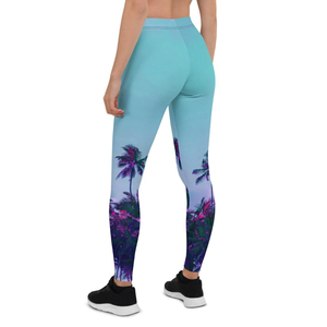 Leggings de yoga pour femme VYRRA taille mi-haute, unis, simples, longueur intégrale, sportifs, extensibles, respirants, violet et noir avec empiècements en maille - Product Image 6