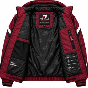 OEM Custom Service High Quality Eco-Friendly Breathable Quick Dry <b>Fleece</b> Polyester/Cotton Hooded Winter Bomber Jacket <b>Zipper</b> Men - Product Image 4