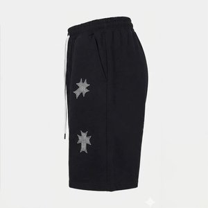 Shorts en maille à strass pour hommes, style streetwear, scintillants, pour le basketball, avec logo personnalisé, décontractés, mode estivale, bas de tenue pour hommes - Product Image 5