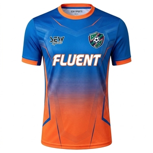 Maillot de football respirant grande taille à manches courtes pour adultes hommes 2026, séchage rapide, personnalisable, nom d'équipe OEM - Product Image 1