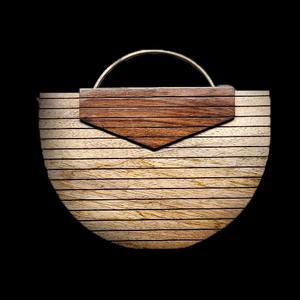 Pochette de soirée pour femme, sac à main en bois, dernière collection - Product Image 3
