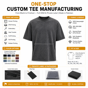 Camiseta de Hombre Oversize Lavada 100% Algodón Cuello Redondo Manga Corta Color Liso Estilo Casual Largo Regular Tejido de Punto Jersey - Product Image 5