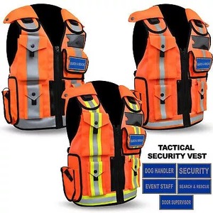 Chaleco Táctico Personalizado de Alta Visibilidad, Chaleco Reflectante para Adiestradores de Perros, Chaleco de Seguridad con Bolsillos Multifuncionales Ajustables - Product Image 6