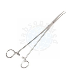 เครื่องมือผ่าตัดสแตนเลสสตีล NABSONS MED Collier Anderson Curved Vascular Clamp ขนาด 11 นิ้ว 27.9 ซม. สำหรับหนีบหลอดเลือด ใช้ซ้ำได้ ได้รับมาตรฐาน CE - Product Image 3