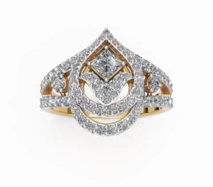 แหวนเพชรแท้ทองคำ 9 14 18 กะรัต สีเหลือง สีโรสโกลด์ สีขาวทอง  งานจิวเวลรี่ชั้นดี แหวนแต่งงาน ทองคำแท้ - Product Image 1