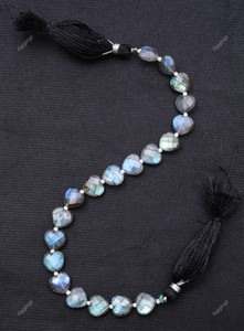 Cuentas de Labradorita Natural Hechas a Mano en Forma de Corazón, Labradorita Azul Natural en Hebra Suelta, Cuentas Lisas de 10 mm para Joyería - Product Image 5