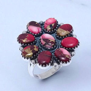 925 Sterling Silver Rose Dahlia Turquoise Gemstone Fine Rings Wholesale <b>Unique</b> Design Price Trending Jewelry Classic <b>for</b> <b>Her</b> - Product Image 2